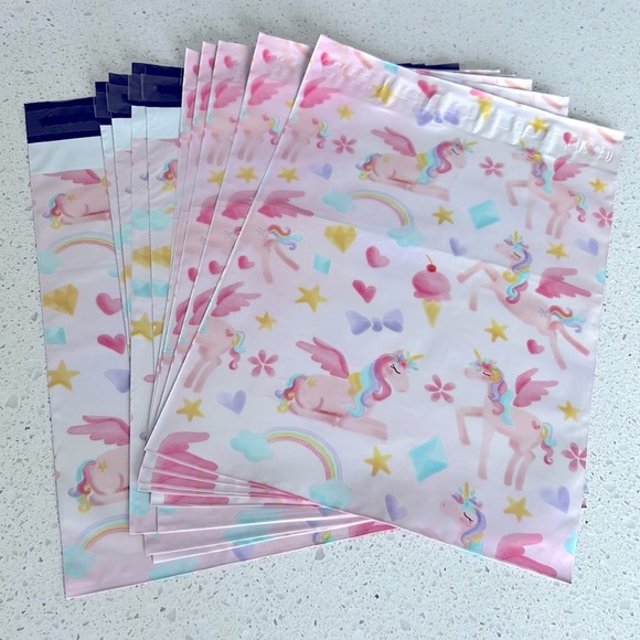 CLEARANCE 25 pcs Unicorns Poly Mailers 10"x13" inches - Picture 2 of 4